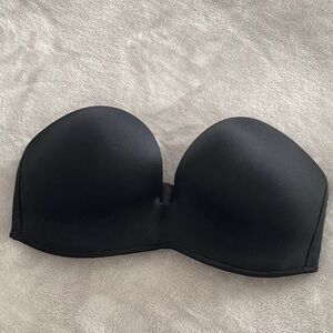 32D Black Strapless Push Up Bra